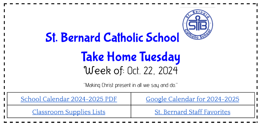 Take Home Tuesday 8-20-24